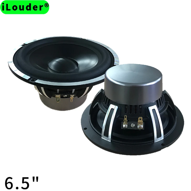 Hifi 6.5 Inch RMS 30W 4ohm/8ohm Optional 90DB 65Hz-15KHz Neodymium Magnet Black Aluminum Film Full-range speaker(1pcs speaker)