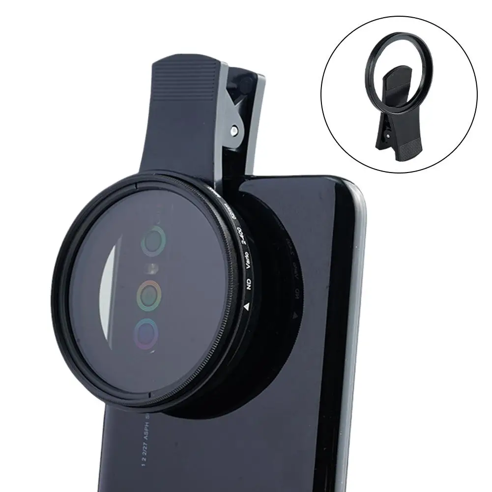 Mobile Phone Adjustable Dimming Lens ND2-400 Filter 37mm Slow Shutter Night Scene Solar Eclipse Imaging Enhancement Lens Filter