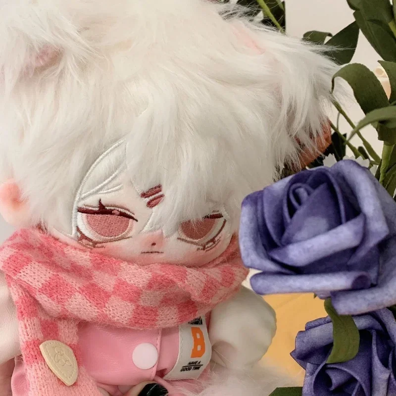 Peluche de algodón de 20cm de Anime, juguetes de peluche de melocotón rosa, muñeca de vestir, figura personalizada de Cospslay, regalo de cumpleaños, Año Nuevo para niños