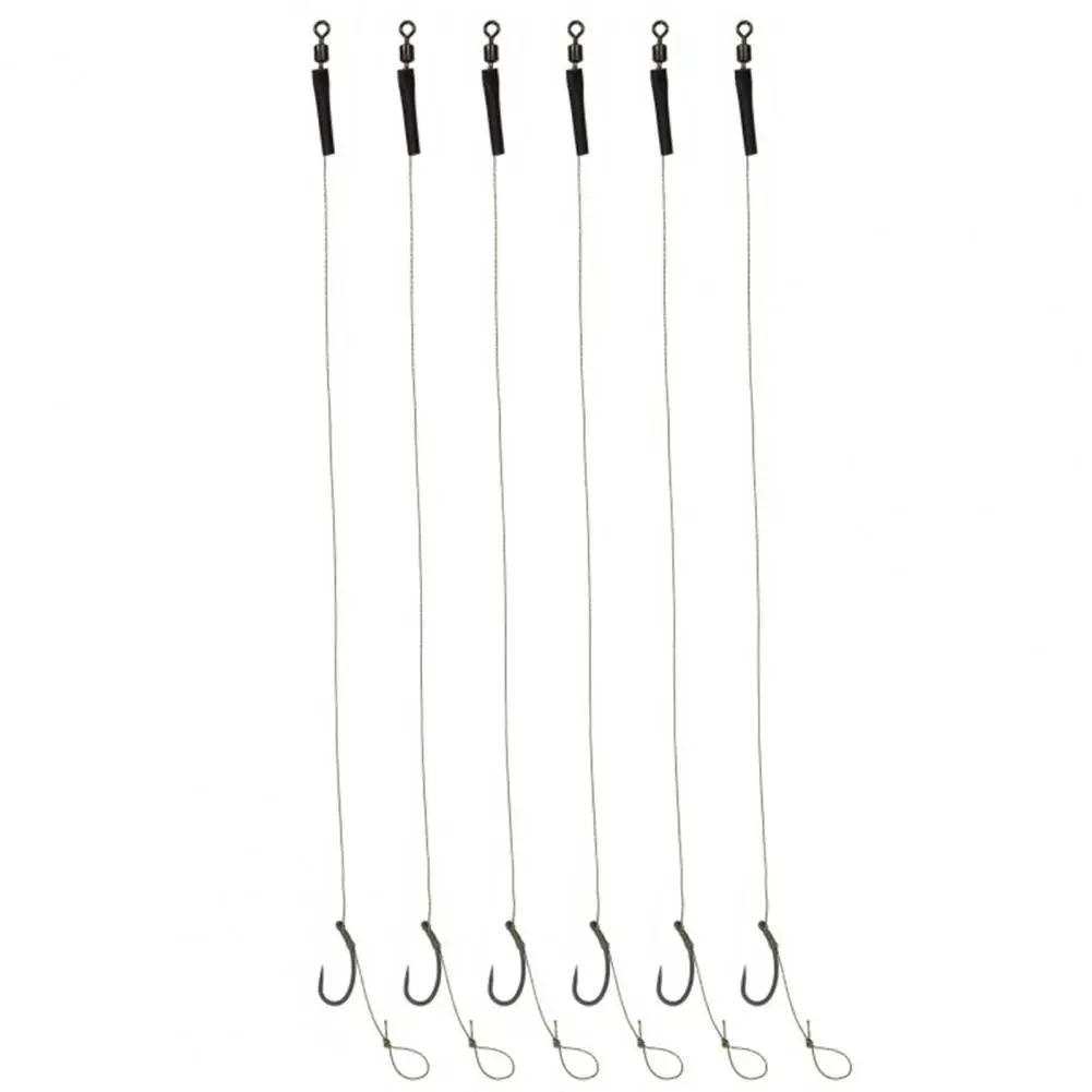 Hook Hair Rigs 6Pcs/Group Versatile Braided Thread Accessory High Strength Lightweight Carp Hair Rigs for Lake image 2
