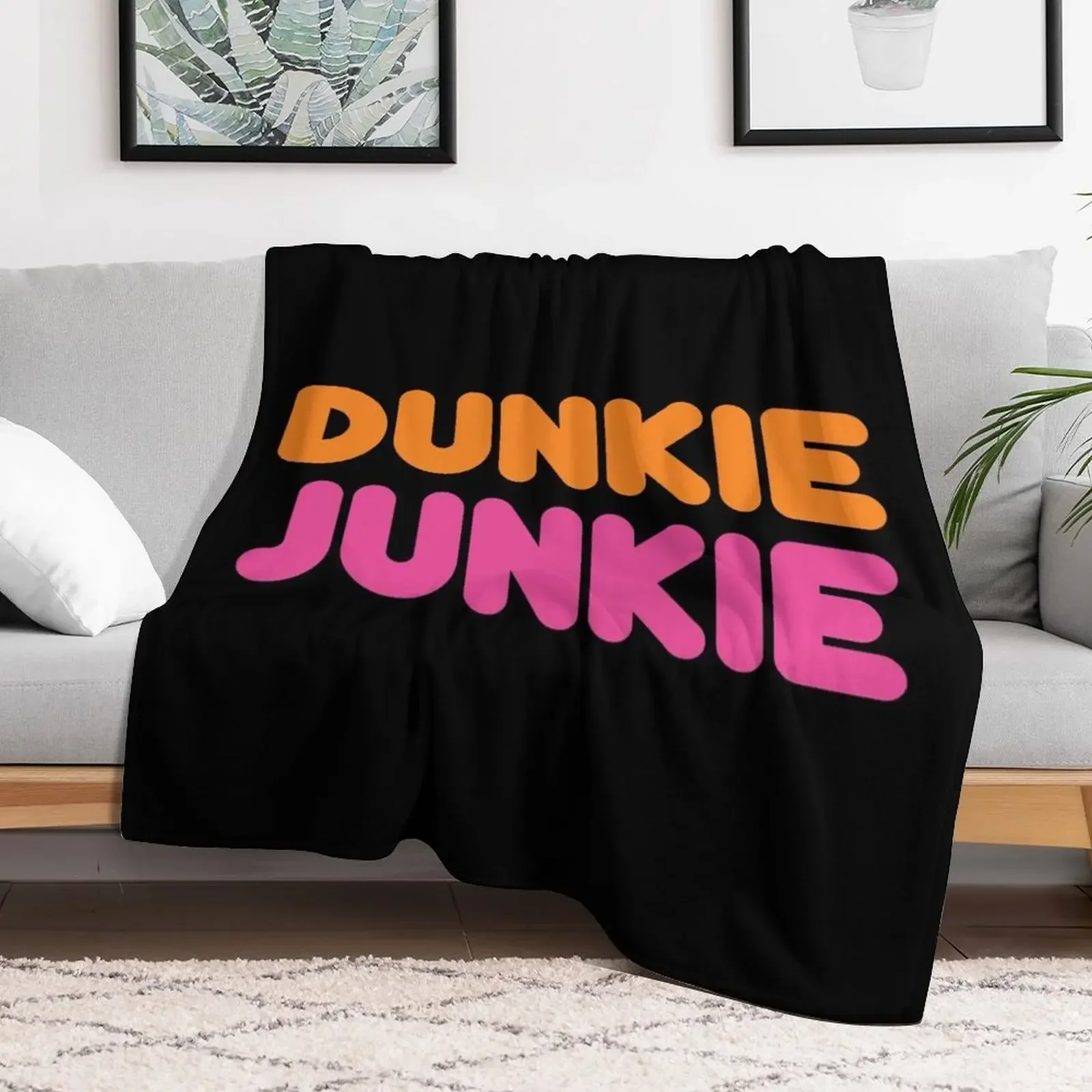 Dunkie Junkie Throw Blanket funny gift Hairy Soft for babies Blankets