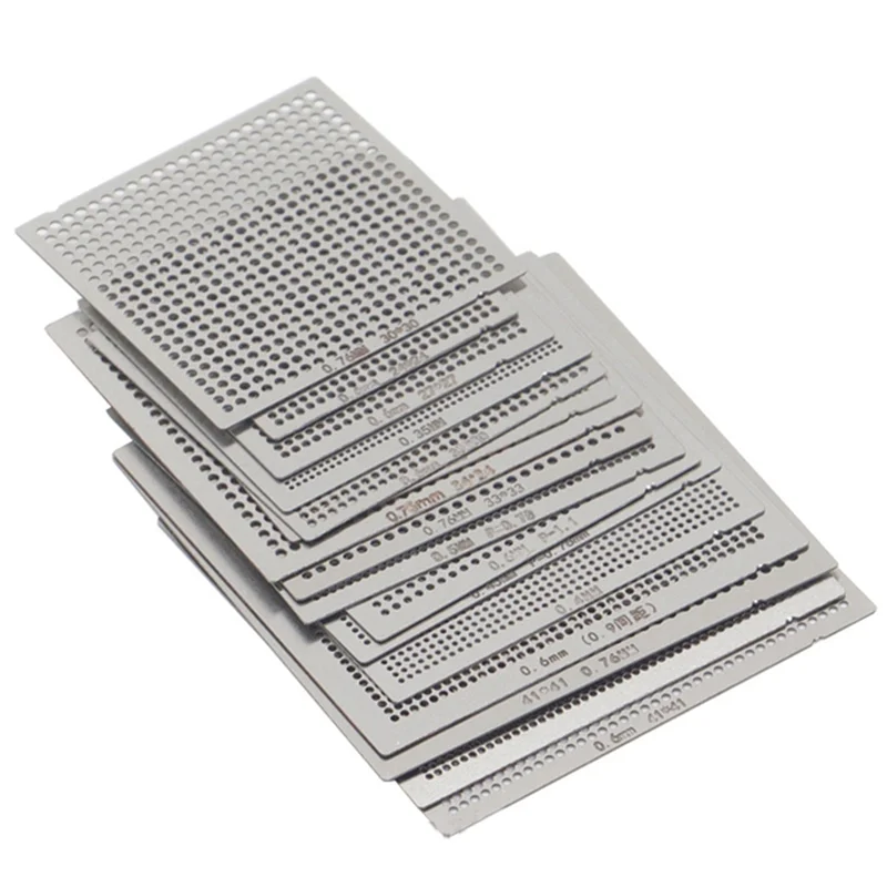 

IALJ-16Pcs BGA General Template Universal Direct Heated Stencils For SMT SMD Chip Rpair And Easy Support