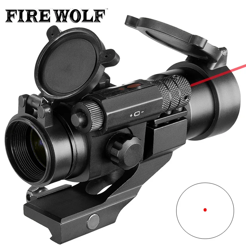 

FIRE WOLF Red Green Dot Riflescopes 1X32 mm Sighting Telescope Tactical Laser Gun Sight scope for Picatinny Rail rifle