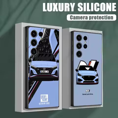 I30 I20 Sport Car Phone Case For Samsung S25,S24,S21,S22,S23,S30,Ultra,S20,Plus,Fe,Lite,Note,10 Black Soft Shell