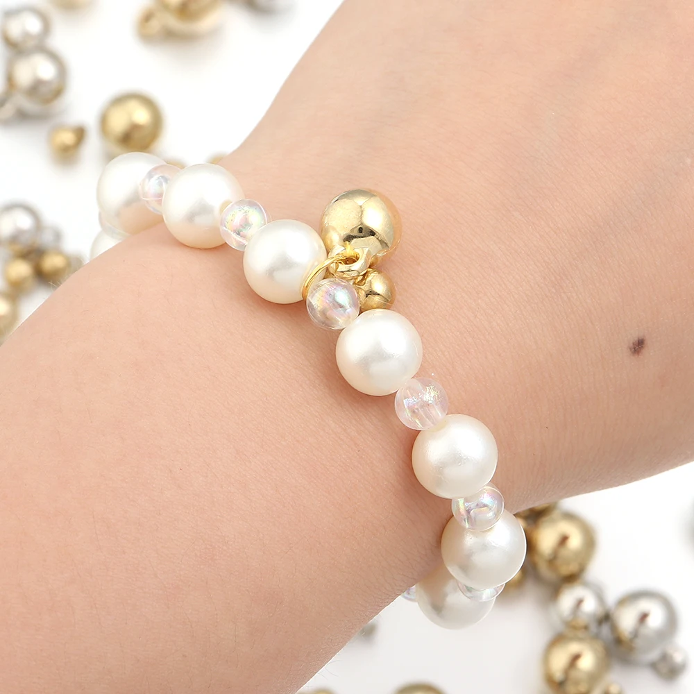 10-500pcs/lot CCB Hanging Beads 4/5/6/8/10/12/14/16mm Round Ball Bead Pendants For DIY Jewelry Making Necklace Bracelet