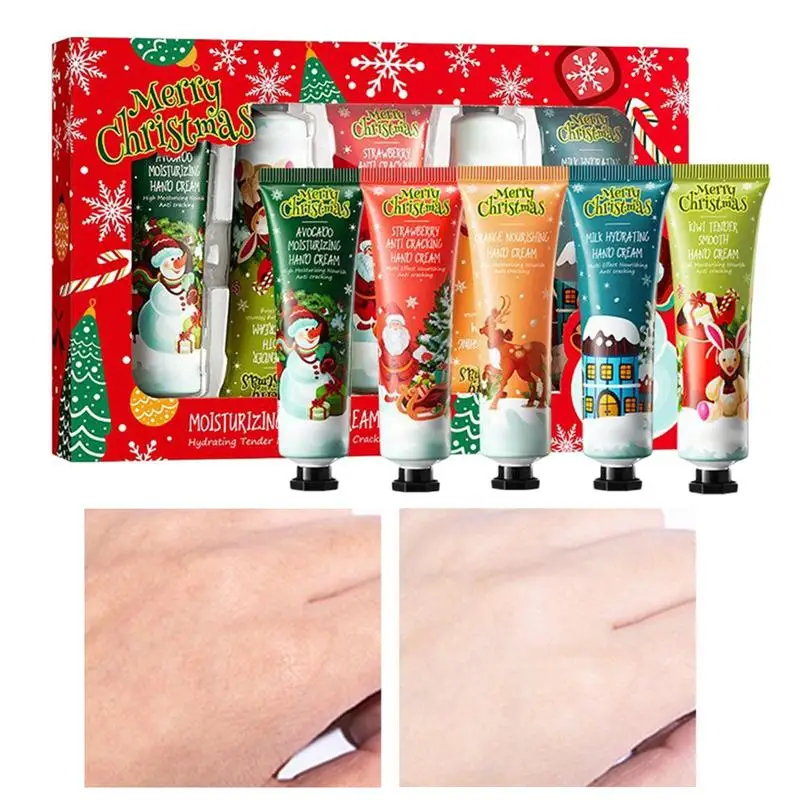 

5pcs/set Scented Hand Lotion Plant Fragrance Hand Lotion Moisturizing Repair Anti Dry Nourishing Hands Skincare Lotion Hand care