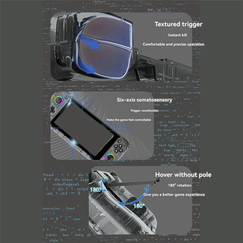 ABJF-Gaming Controller สําหรับสวิทช์ RGB Lighting,Dual Vibration,6-Axis Gyro คอนโทรลเลอร์เกมแบบมีสาย C