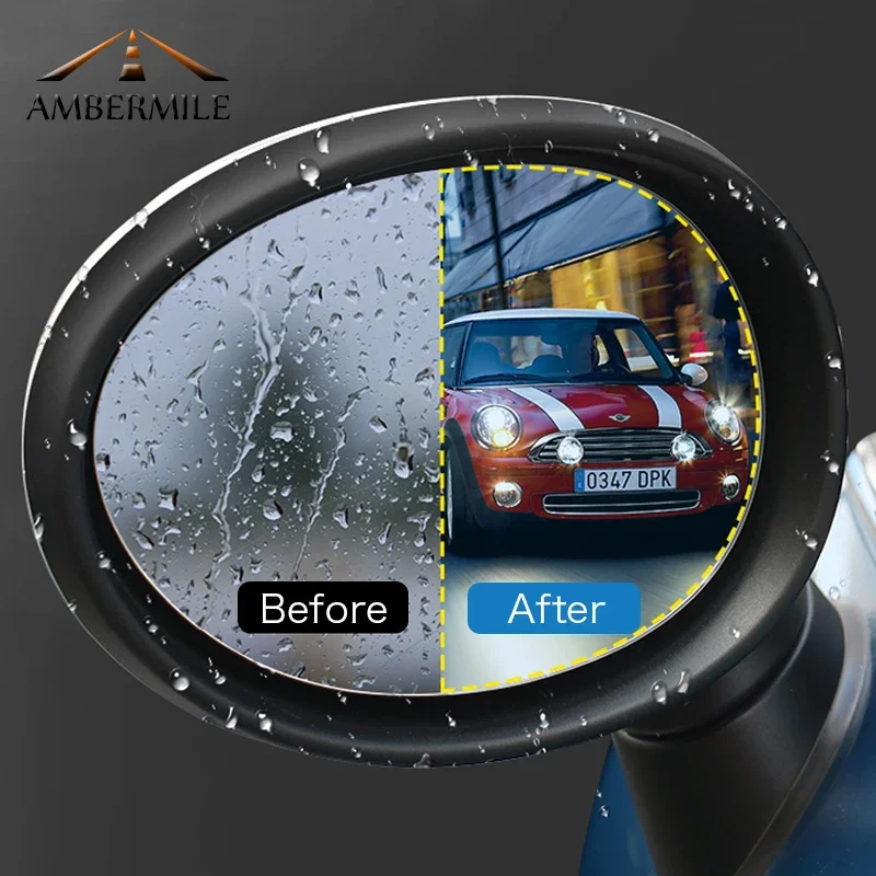 

For Mini Cooper R55 R56 R57 R61 F54 F55 F56 R60 F60 Rearview Mirror Anti Fog Rainproof Film Auto Sticker Accessories