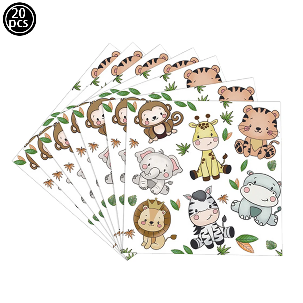 Cupcake-Topper für die Safari-Babyparty, Dschungeltiere, Wild One-Geburtstagsparty-Dekoration, Dschungel-Safari-Thema, Partyzubehör für Kinder – Detail 4