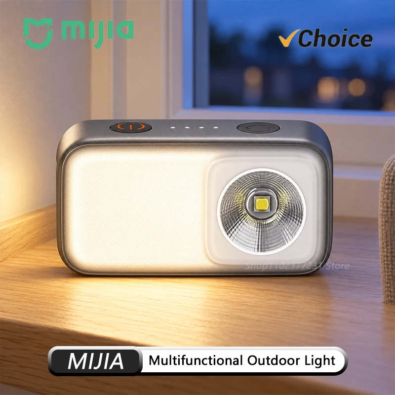 Lampe torche d'extérieur MIJIA 600LM 110m 3 modes 33H de batterie SOS lumière rouge étanche IP66 lampe frontale de camping lampe de vélo