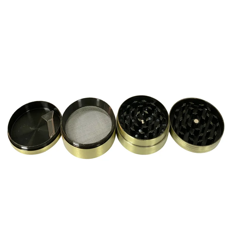 Manual Tobacco Grinder Brass Amsterdam Smoke Grass Grinder 4-layer Herbal Spice Pepper Mill Crusher Smoking Accessories