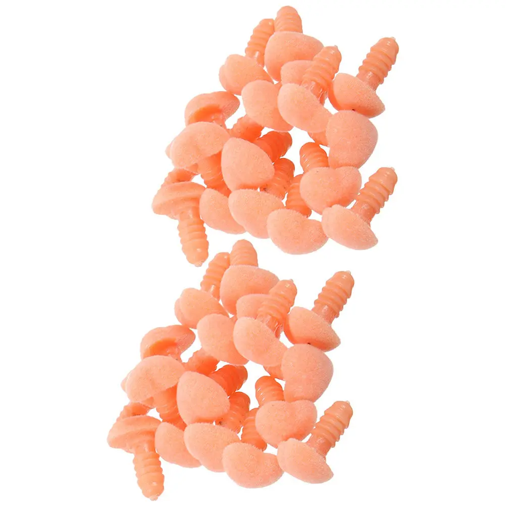 40Pcs Heart Shaped Nose Plastic Resin Flocking for Craft Making DIY Supply Crochet Safety Nose Replacement Crochet Supplies