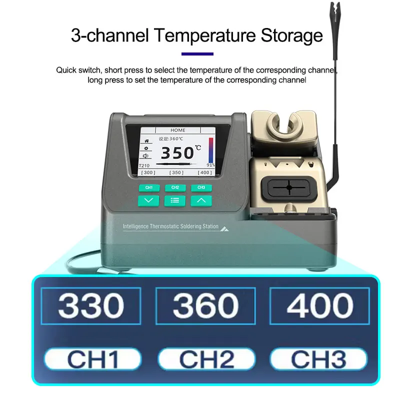 FMchip GVM H3 3 in 1 Soldering Station C210/T245/T115 Handle 80W Mobile Phone Repair Tools Professional Welding Rework Station