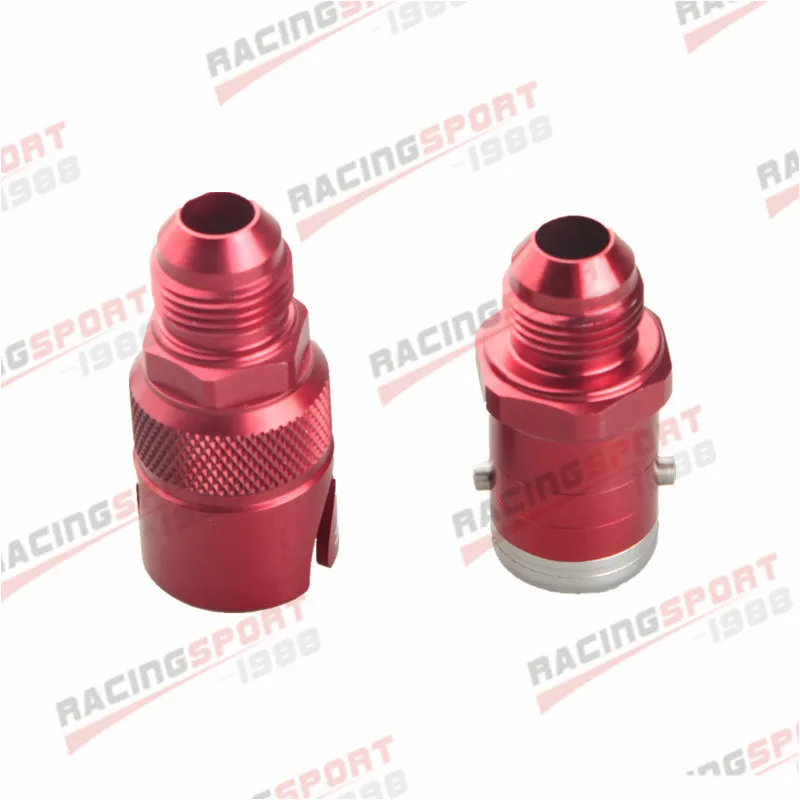 

AN 6 AN6 -6AN 6AN Quick Release Fittings Fuel Adaptor Adapter Hose RED-SILVER / Red