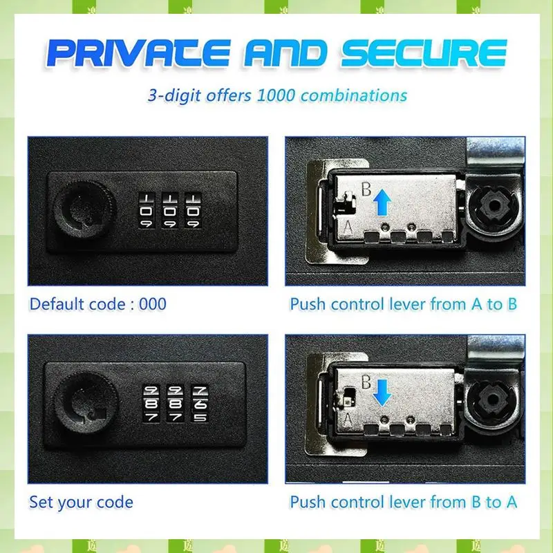 2025 Combination Key Cabinet 20 Key Hooks Key Box Wall Mounted Locking Key Organizer Key Cabinet Security Lock Box,Combination K