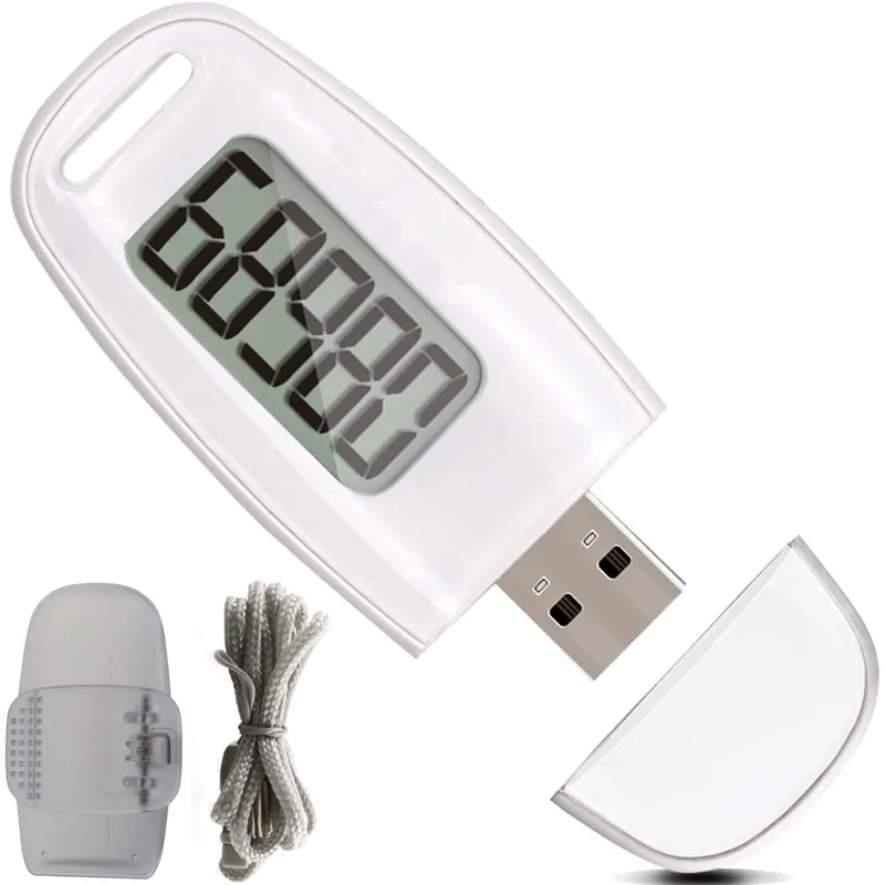 3D Pedometer for Walking, Simple Walking Step Counter USB Rechargeable Step Tracker with Backlight, Accurate Step Counter