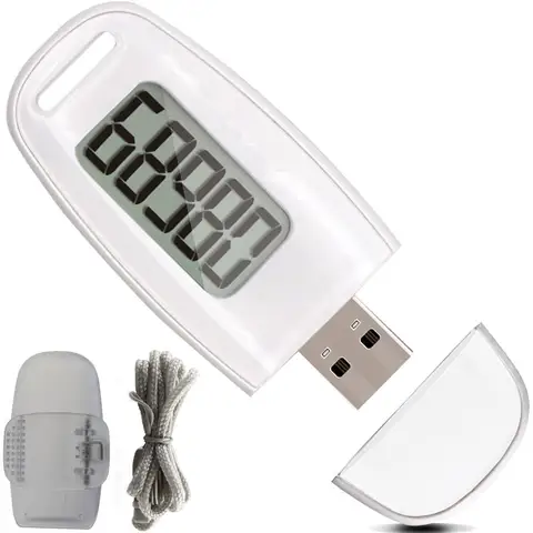 걷기용 3D 만보계, 간단한 걸음 카운터, USB 충전식 걸음 추적기, 백라이트, 정확한 걸음 카운터