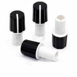 5PCS Plastic Half Shaft Long Handle Knob Diameter 12.5mm Height 27mm Potentiometer Knob D-Shaped Inner Hole 6mm