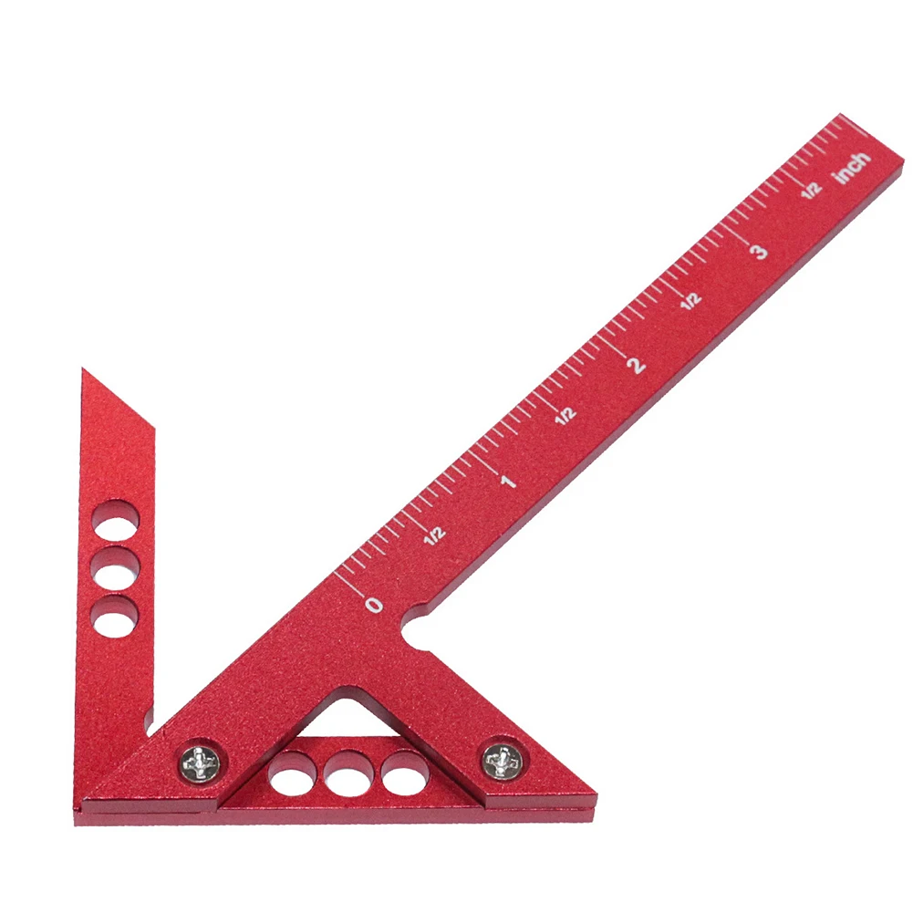 

45/90 Degree Ruler Center Finder Gauge For DIY Projects Aluminum Alloy Material Lightweight And Compact For Shafts