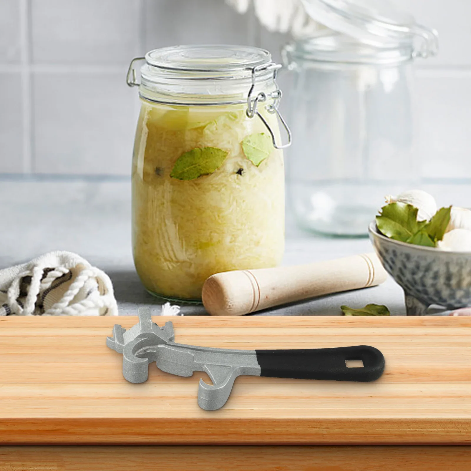 

Can Opening Tool Bung Wrench Convenient Tool Aluminum Material Comfortable Handle Double-Head Design Ergonomic Design