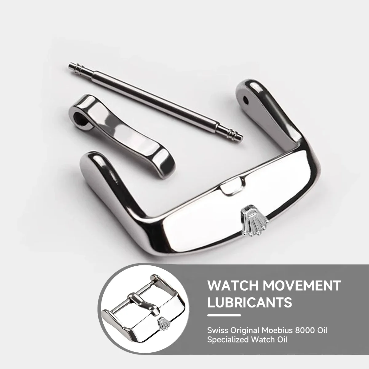 316L Stainless Steel Watch Buckle 16mm 18mm 20mm Fine Polished Clasp Substitute For Rolex Watch Accessories