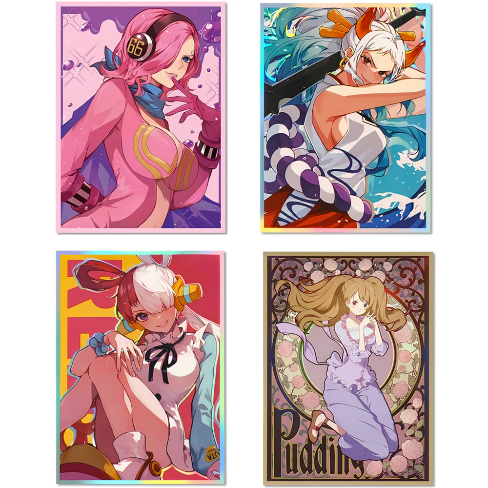 

60 шт., 67X92 мм, цельные чехлы для карт в стиле аниме, ограниченная серия Breen/Yamato/Uta/Reiku, предназначенные для игровых карт PKM/MGT/PTCG/TCG