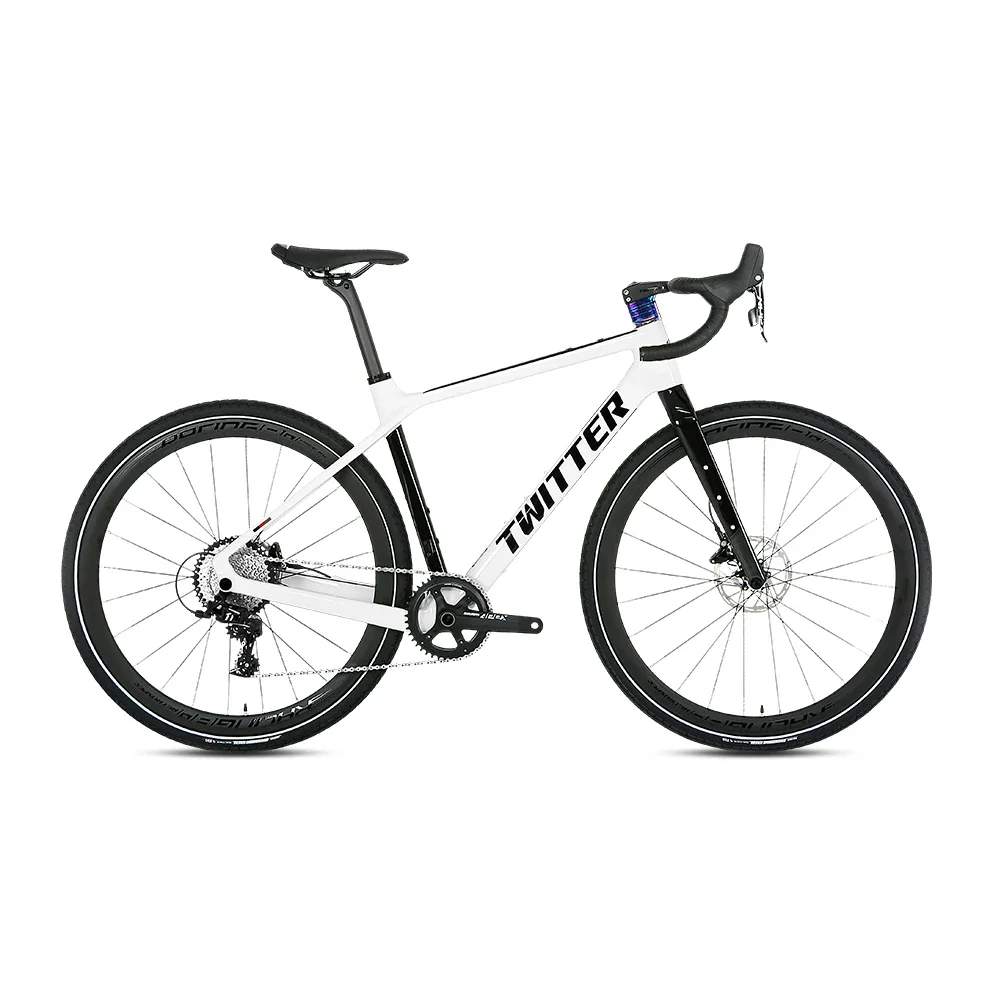 TWITTER-Carbon Fiber Road Gravel Bike Full Hydraulic Disc Brake, Hidden Inner Cable, High Quality, Hot Sale, Gravel X RS-24S