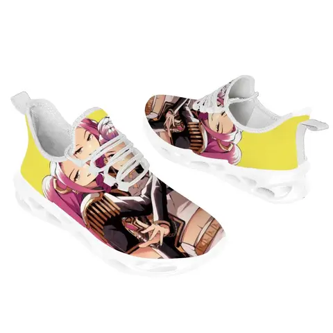 Low-top Witch Hunter Team's Fashionable Large-sized Flat and Flying Woven Seasonal Neon Pattern Design Casual Sports Shoes