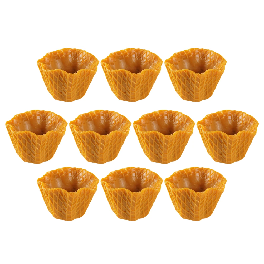 

10pcs Simulation Ice Cream Cone Charms Mini Diy Pvc Craft Supplies For Phone Case Decor Hairpin Charm Jewelry Making Artificial