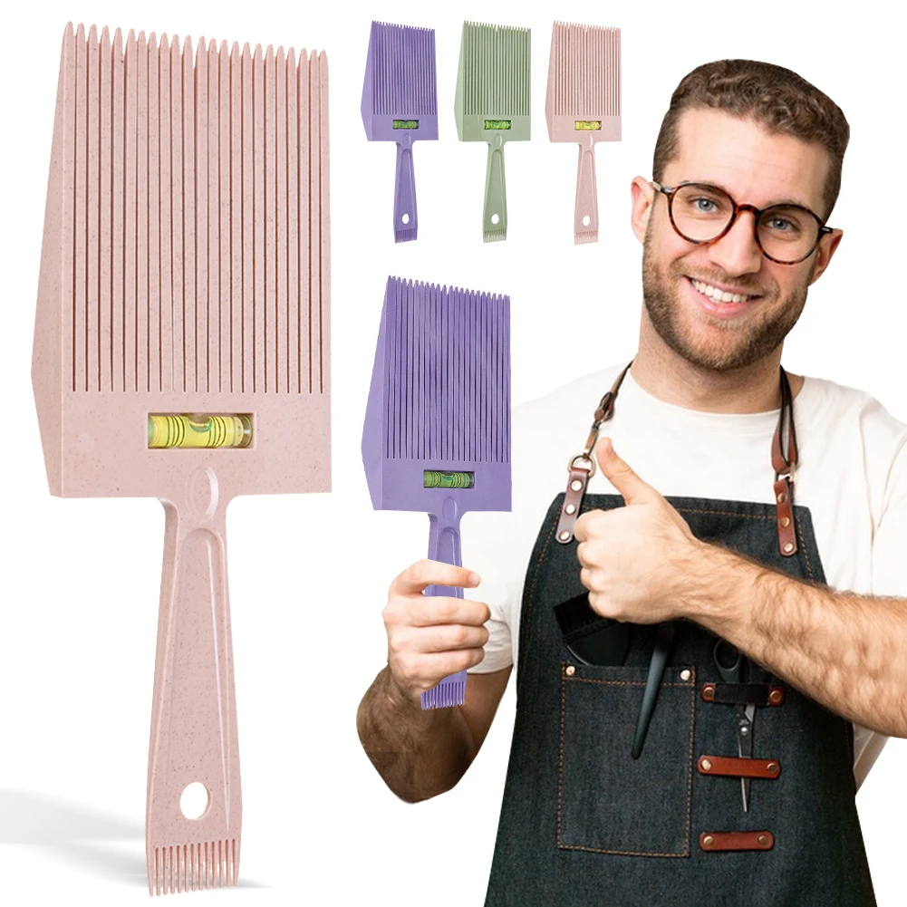 

Расческа с плоской верхней направляющей, расческа для стрижки, парикмахерская расческа с двойной головкой, нескользящая ручка, расческа для стрижки волос, аксессуары для укладки