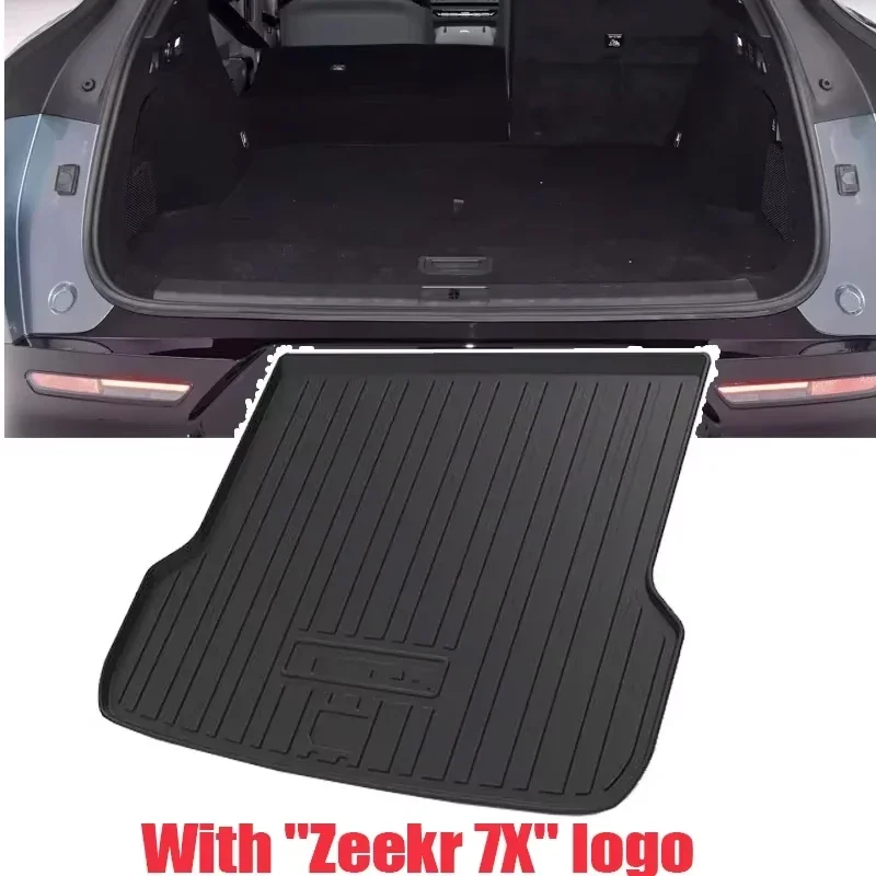 Trunk Car Mat For Zeekr 7X CX1E Accessories 2024-2026 Auto Rear Storage Box Pad Cargo Liner Waterproof Protective Rubber Mats