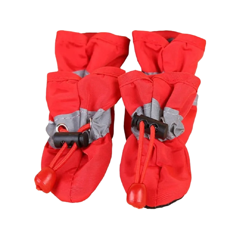 4pcs Waterproof Pet Dog Shoes Anti-slip Rain Snow Boot Thick Warm For Small Cats Dogs Puppy Dog Socks Booties