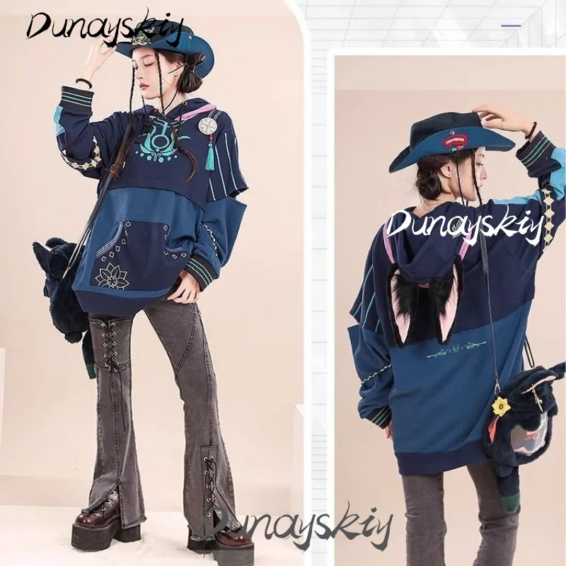 Genshin Impact Cyno Tighnari Jacket Hoodie Costume Set Cosplay Event Streetwear Comfortable High Quality Costumized  Unisex