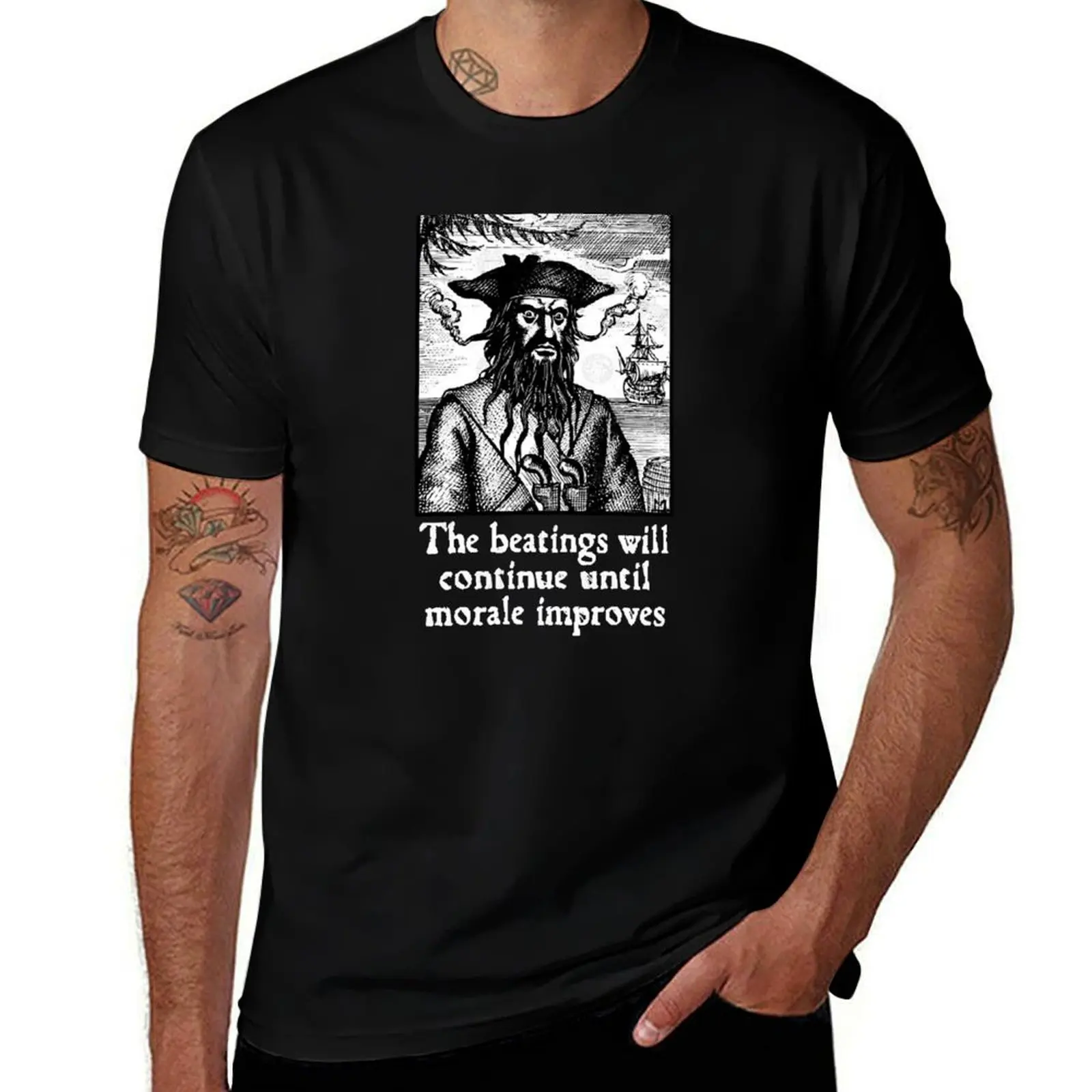 The Beatings Will Continue until Morale Improves T-Shirt Basic Tee Shirt for Everyday Outfit T-Shirt