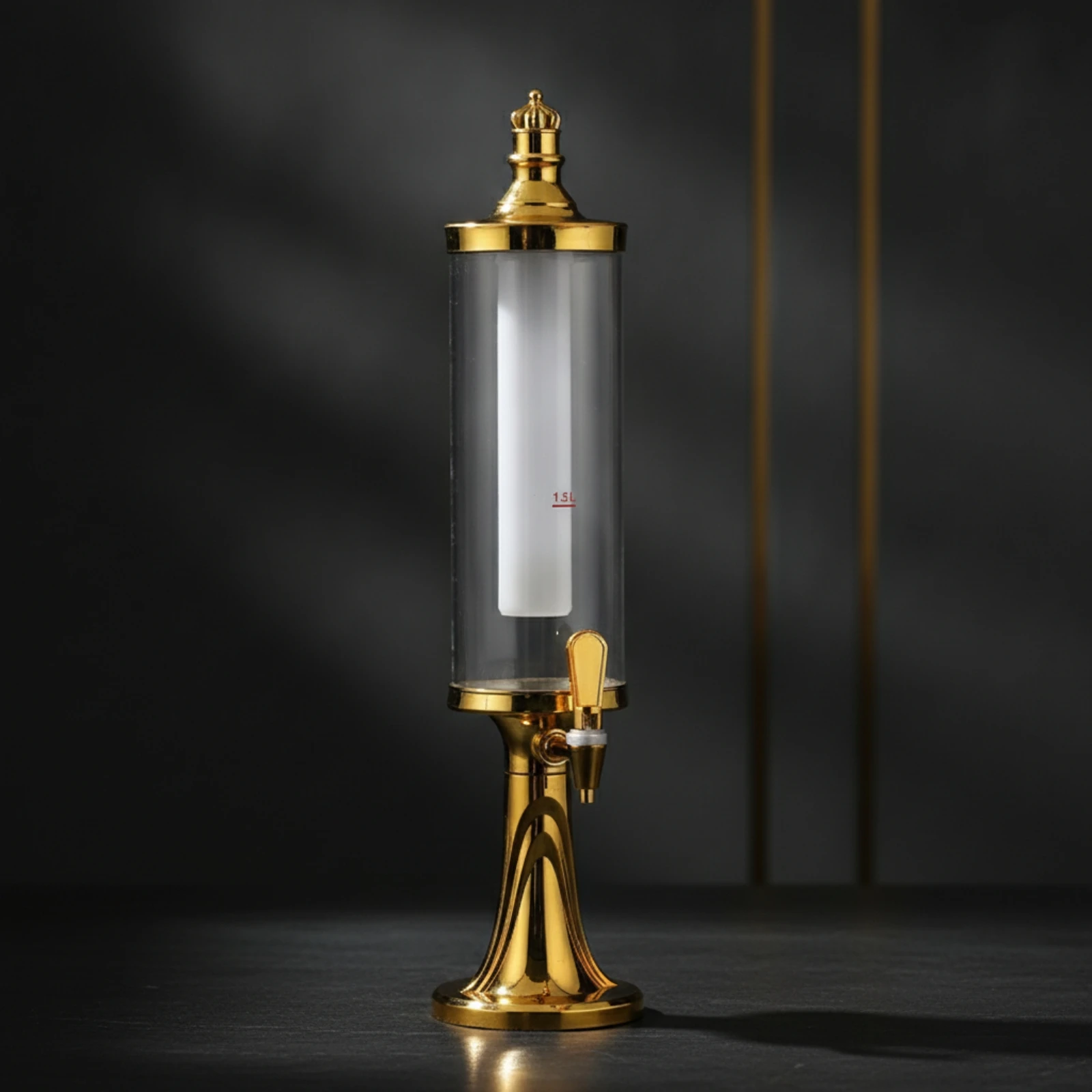 Beverage Dispenser with Tap Cylindrical Drink Dispenser with Spigot Beverage Dispenser with Tap Clear Beer Dispenser Transparent