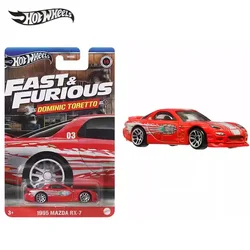 Original Hot Wheels Fast & Furious Dominic Toretto Car Toys Boys 1/64 1995 Mazda RX-7 Diecast Alloy Vehicle Models Birthday Gift