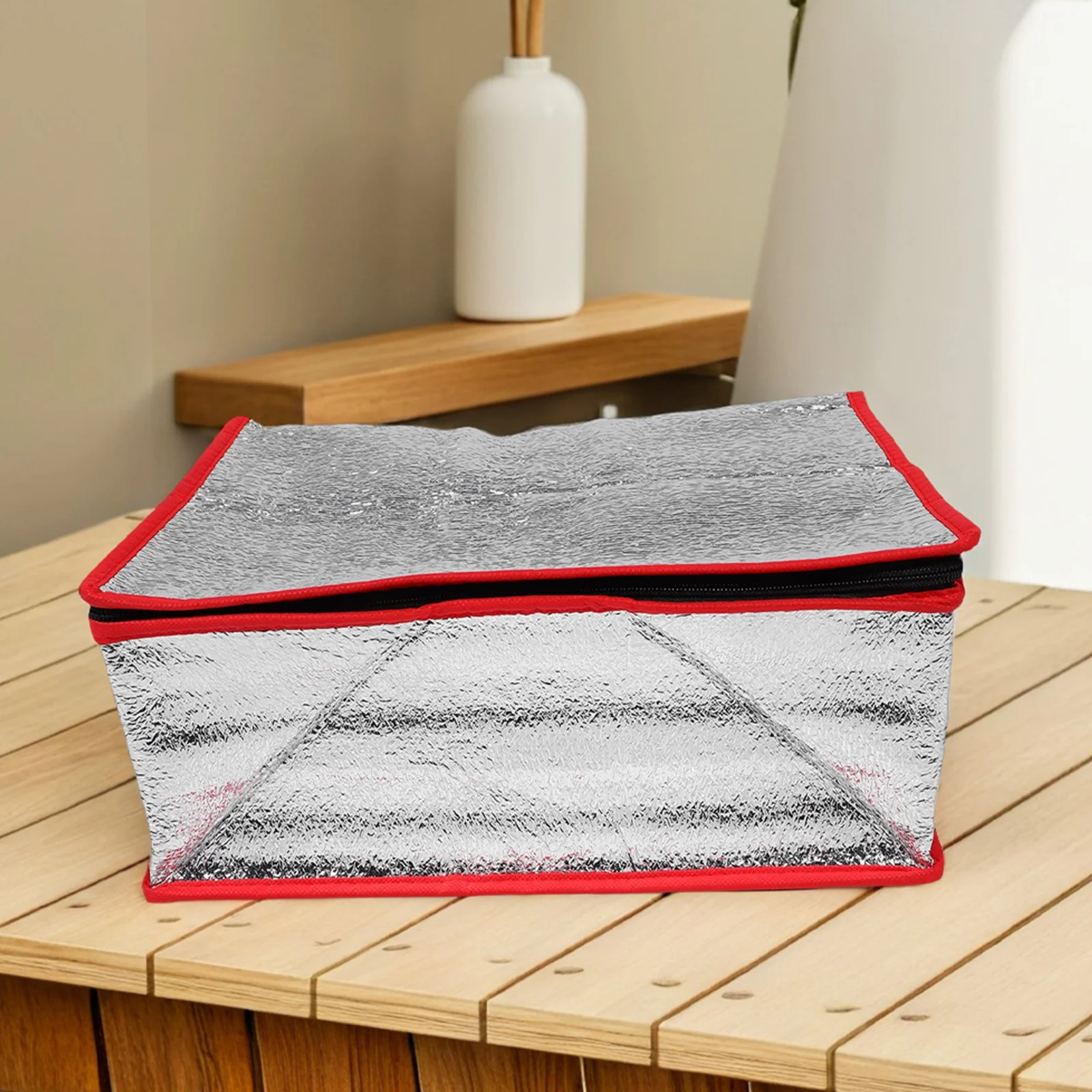 

Flat Bottom Aluminum Foil Insulated Thermal Bag Foldable Reusable Seafood Storage Cold Retention Foam Liner Thermal Box Liners