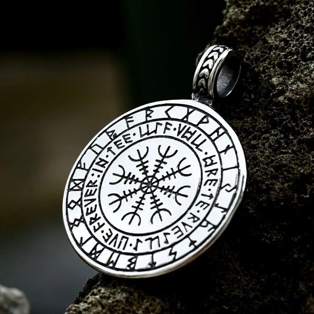 Nordic Yggdrasil Viking Tree of Life Pendant Necklace Stainless Steel Vintage Ouroboros Necklace Men Scandinavian Amulet Jewelry