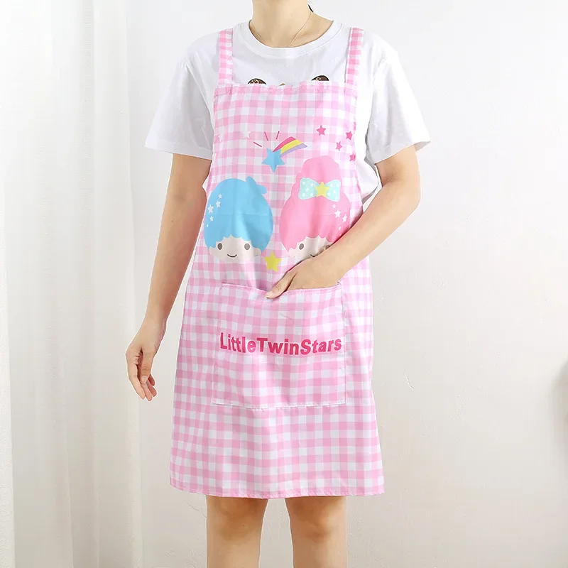 Sanrio Hello Kitty Apron Kitchen Apron Anime Kuromi My Melody Cinnamoroll Pachacco Cooking Cleaning Men Women Sleeveless Apron