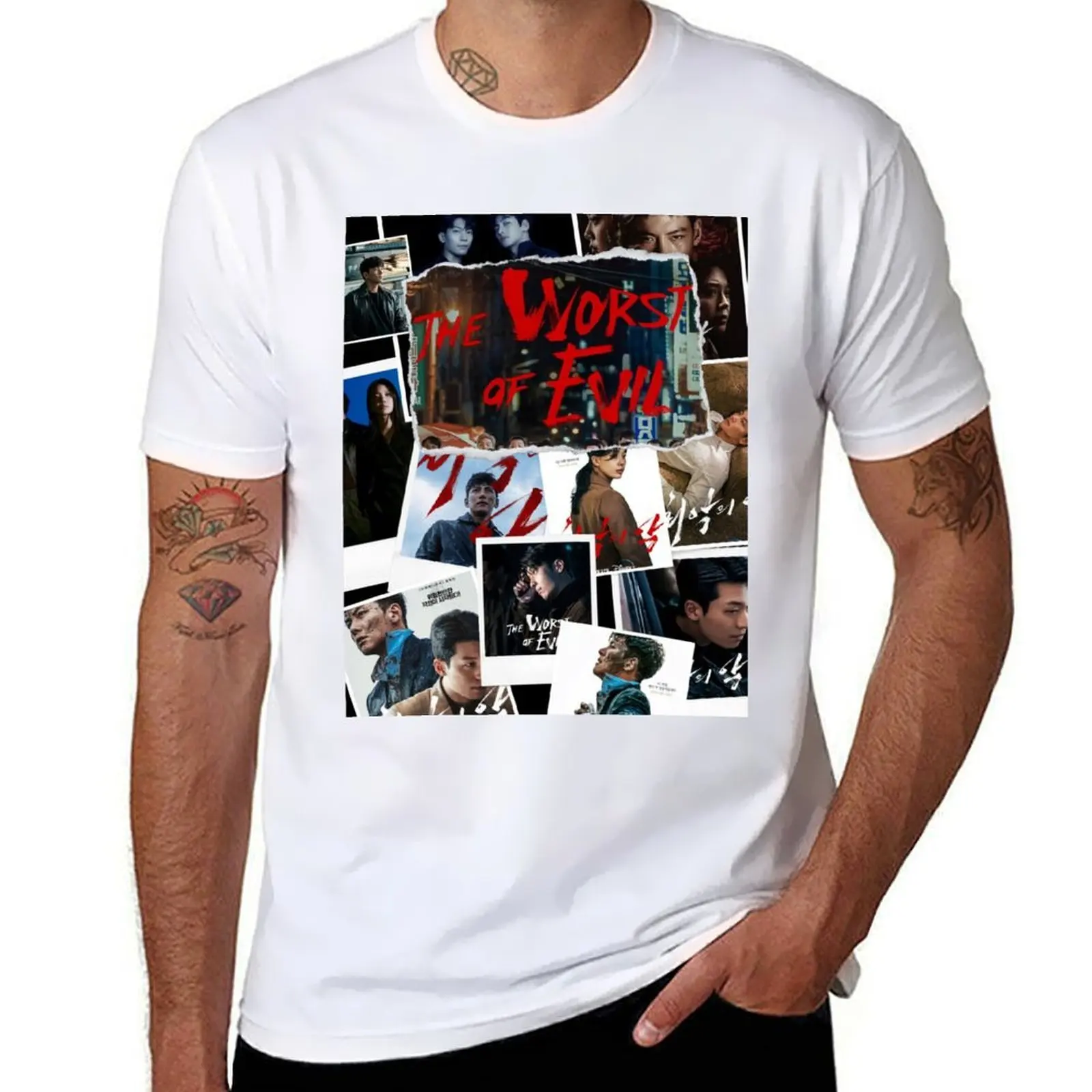 

Футболка мужская Evil Worst - Chang Wook t Of T-Shirt Ji Kdrama мужские рубашки с рисунком