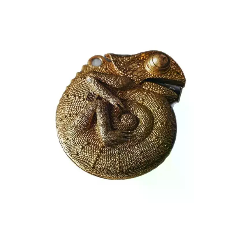 Chameleon Stainless Steel Tape Measure 2M Auto-Retract Novelty Keychain Ruler Perfect as Small Creative Gift for Friends
