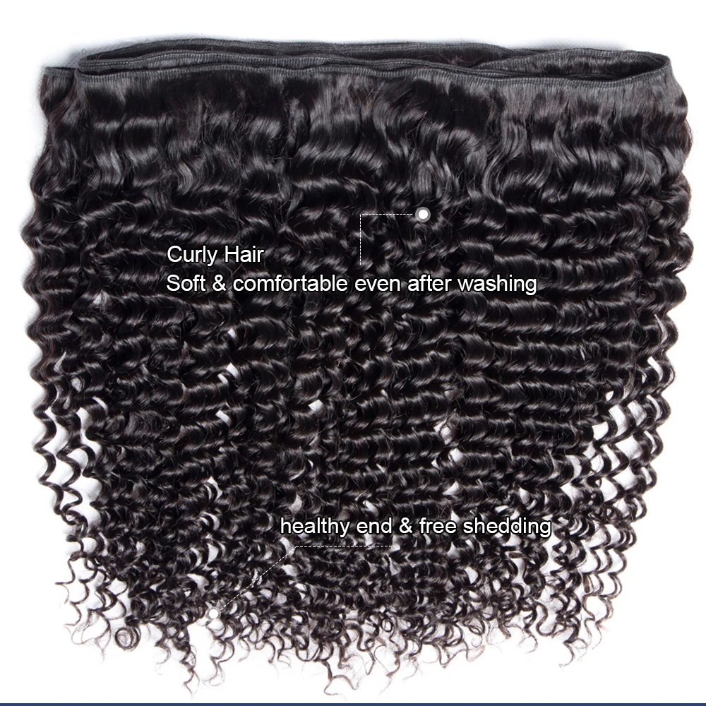 Megeen 12-32Inch 100% Maagdelijke Human Hair Extensions 1/3/4 Haar Bundels Brazilian Hair Curly Wave Double Inslag Weft Hair Hair Voor Vrouwen