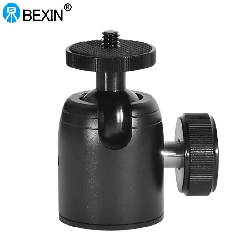 K26 Metal Mini Ball Head Universal 360° Rotatable Panoramic Tripod Ballhead for DSLR Camera Monopod Extension Pole Adapter