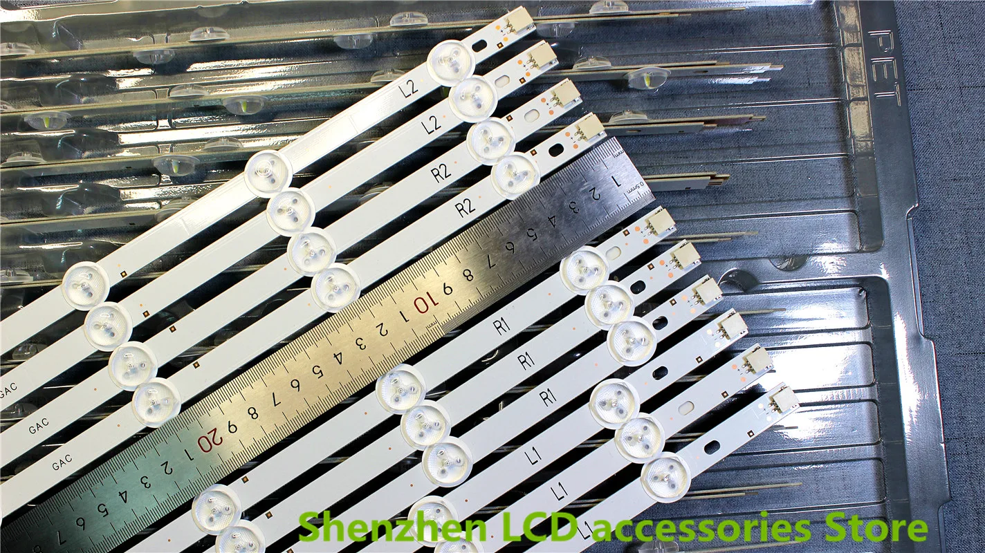 2ชุด = 20ชิ้น42นิ้วใช้ LG 6916L-1338A 6916L-1339A 6916L-1340A 6916L-1341A R1 + L1 = 82.4ซม.R2 + L2 = 82.4ซม.2ชุด = 20PCS