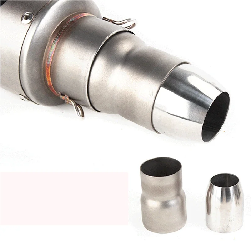 Universal 38mm 51-60mm Stainless Steel Adapter Modified Motorcycle Front end Exhaust Pipe With Connector Silp on Silencer System