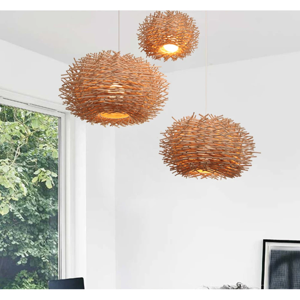 

Vine Nest Chandelier Bird's Hanging Light The Pendant Lamp Country Style Wooden Ceiling