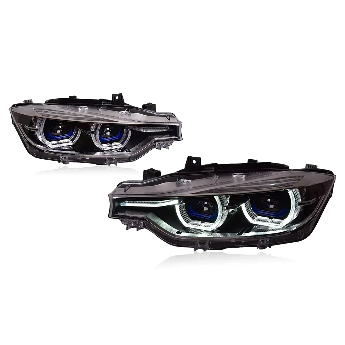 

Пара автомобильных Стайлингов для BMW 3 серии 2013-2018 F30 F35 F80 светодиодные динамические фары DRL Halo Angel Eyes аксессуары для линз проектора