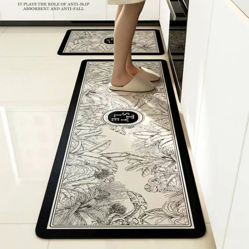 

Dish Mat Foot Mat Super Non-slip Diatom Mud Pad Bath Pad Anti-Slip Carpet Kitchen Mats Wipeable Wash Long Strip Carpet