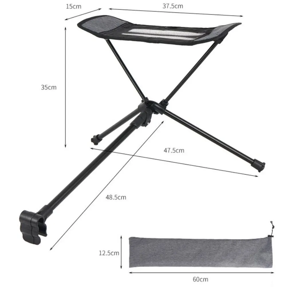 

Portable Foot Rest Stool Durable Lightweight Small Stool Foldable Foot Recliner for Home Office Travel Camping