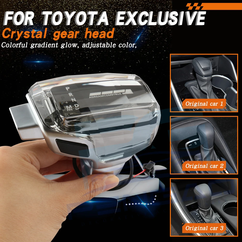 For toyota camry corolla allion frontlander levin avalon crown kluger crystal LEDgear shift knob handle gear lever car automatic